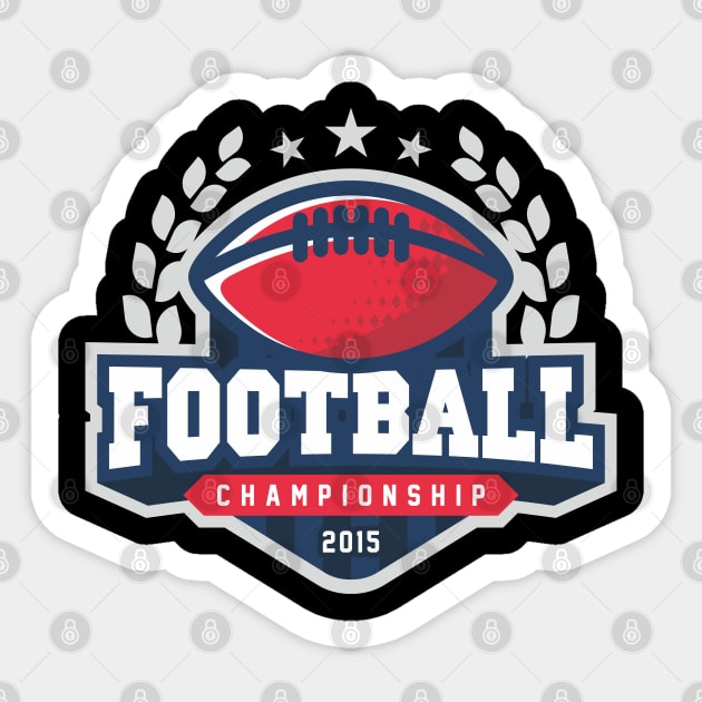CHAMPIONSHIP Football Sticker by TEENIE DESIGN